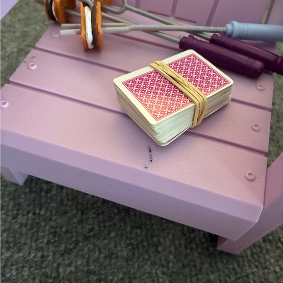 Our Generation Pink and Purple Doll Adirondack Chair Set with Accessories - Picture 2 of 2